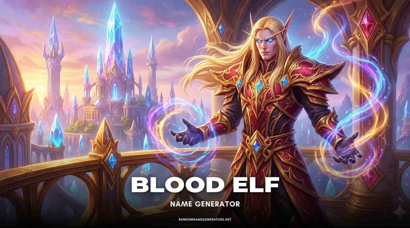 Blood Elf name generator