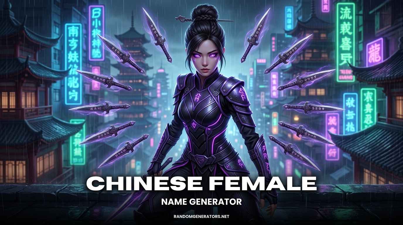 Chinese female name generator