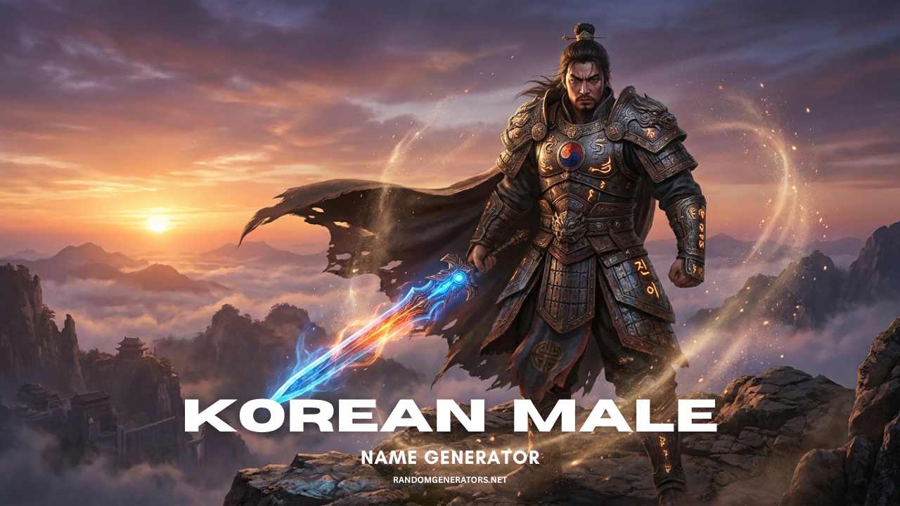 Korean male name generator